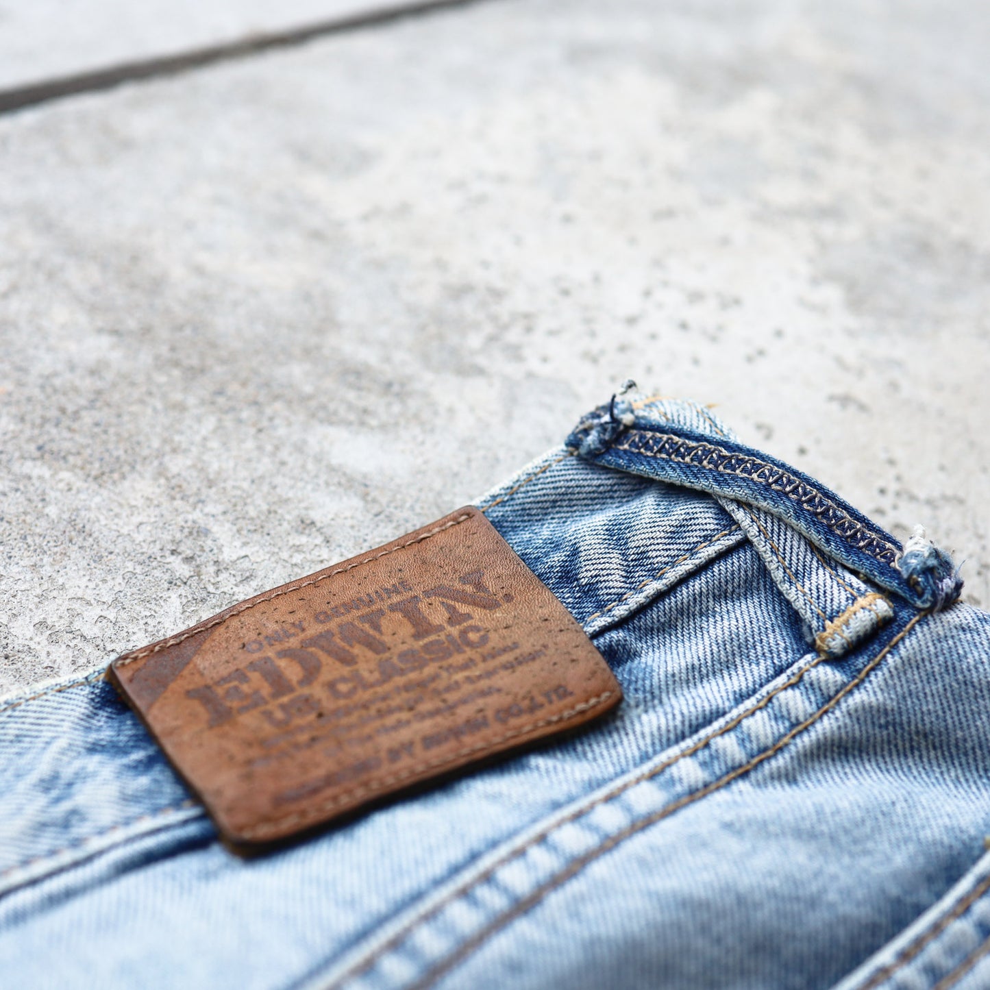 Japan Fabric Flower Edwin Jeans Remake
