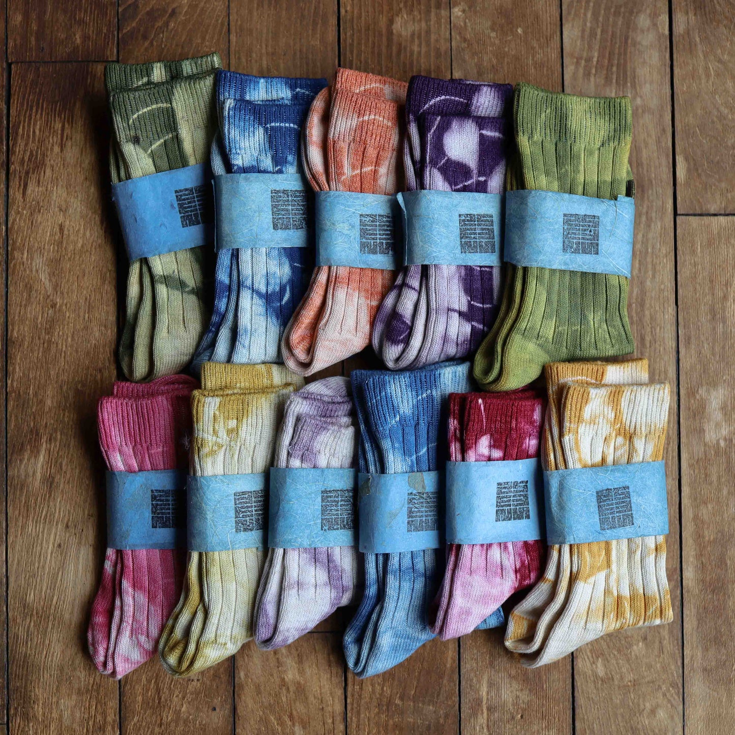 Tie Dyed Organic Cotton/Silk Comfort Socks