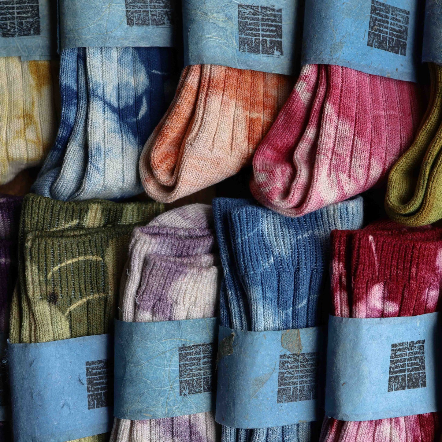 Tie Dyed Organic Cotton/Silk Comfort Socks