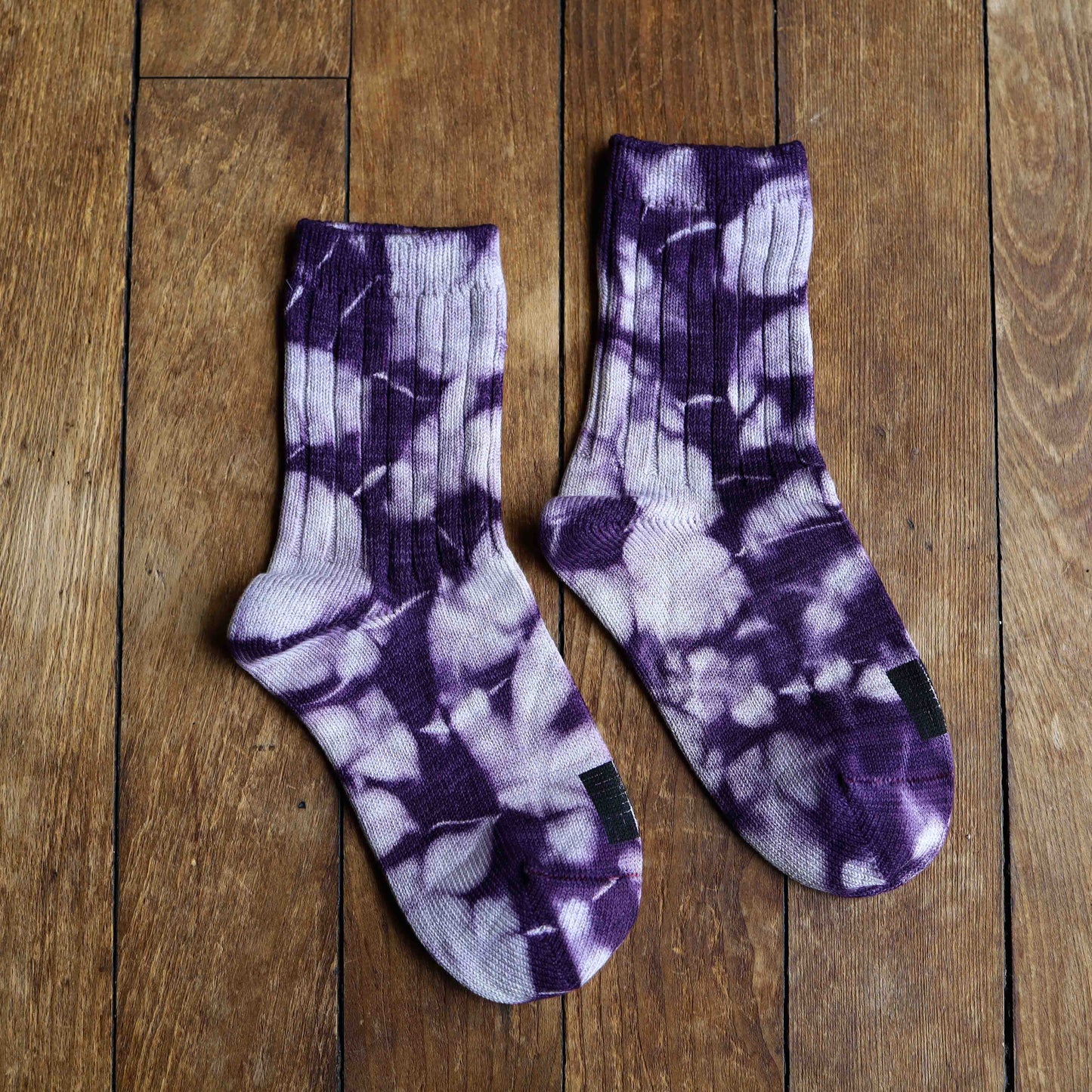 Tie Dyed Organic Cotton/Silk Comfort Socks