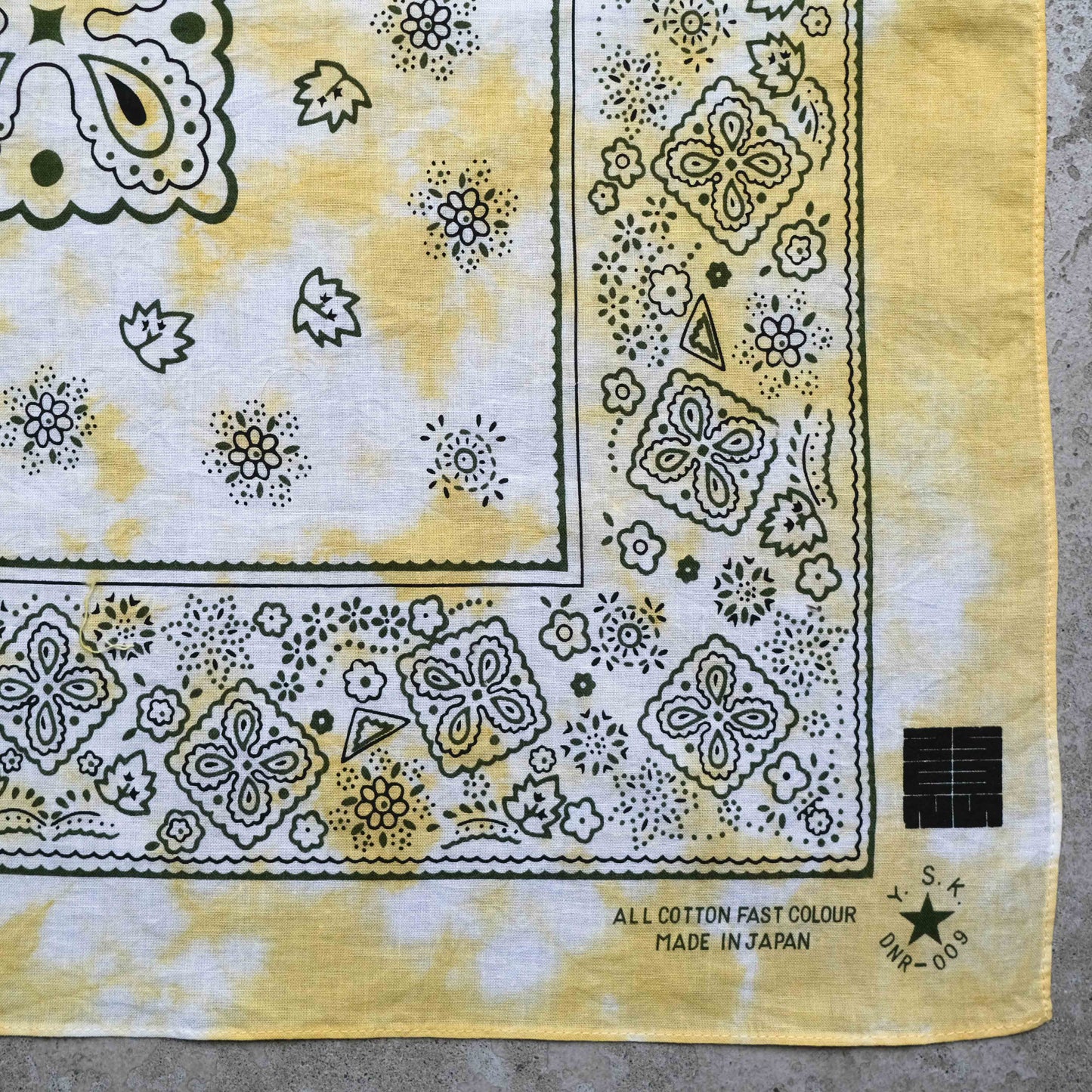 Natural Tie Dye Japan Cotton Bandana