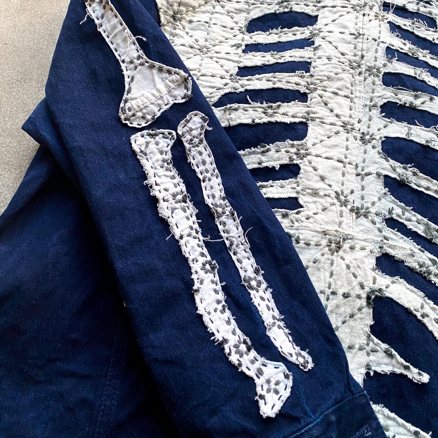 Japanese Indigo Dye Bones Jacket and Pants
