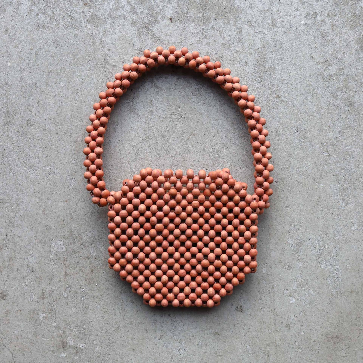 Natural Dye Wooden Beads Pig Handbag