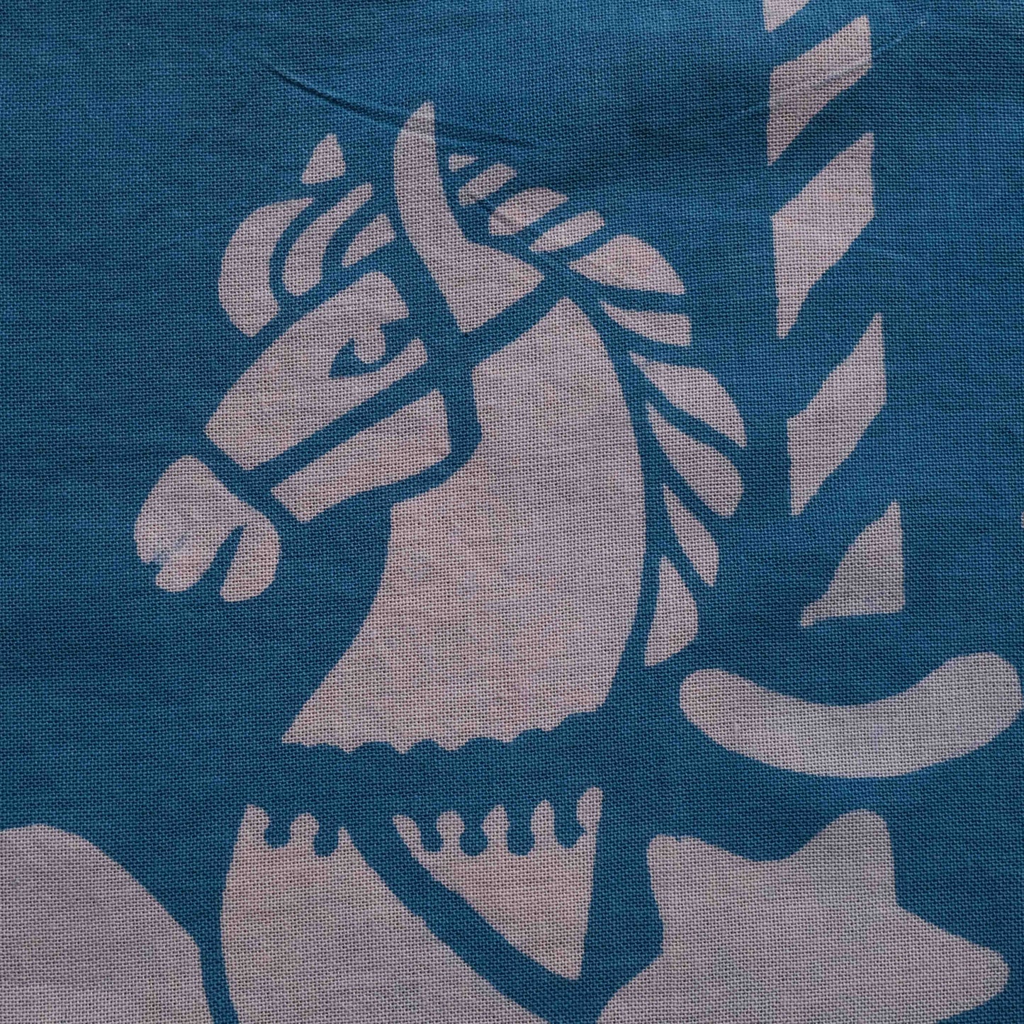 Merry Go Round Indigo Tea Dye Circular Tenugui