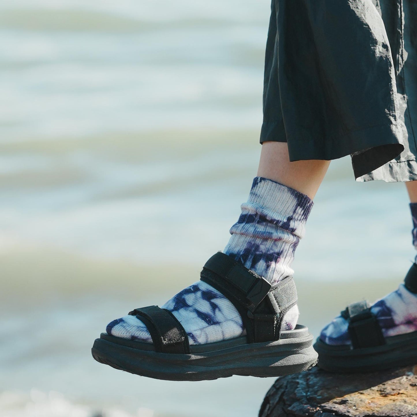 Tie Dye Organic Cotton & Silk Socks