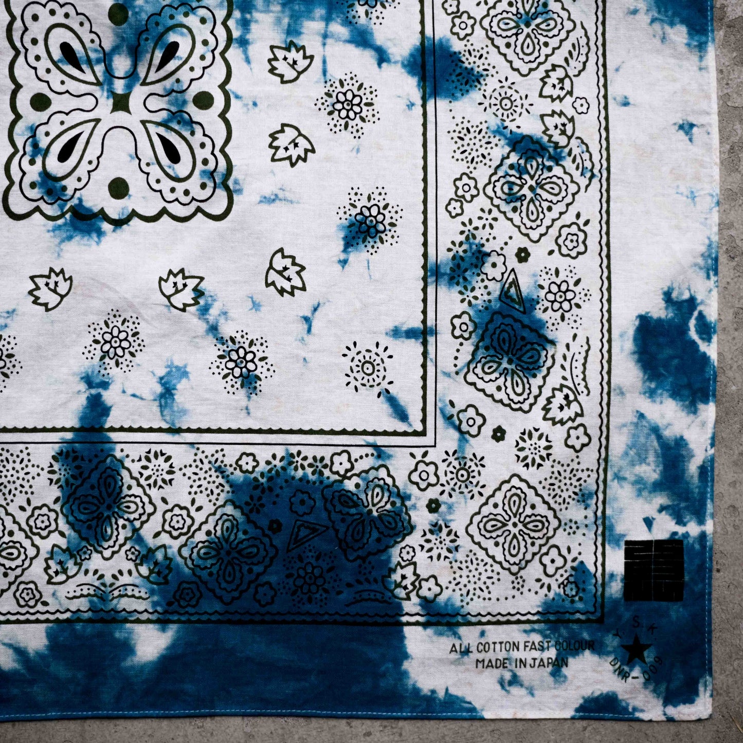 Natural Tie Dye Japan Cotton Bandana