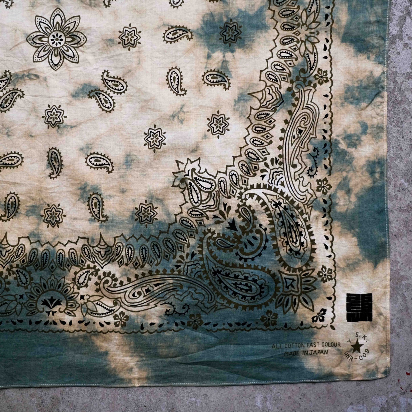 Natural Tie Dye Japan Cotton Bandana