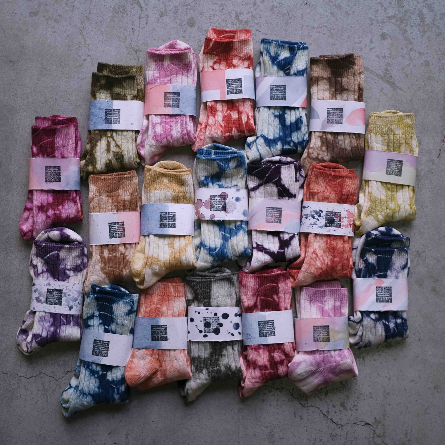 Tie Dye Organic Cotton & Silk Socks