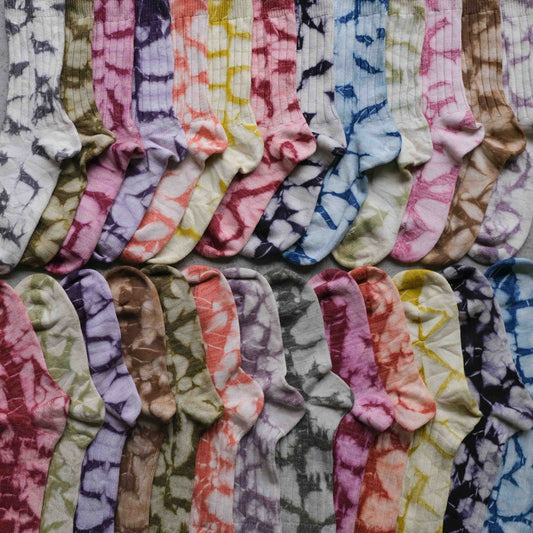 Tie Dye Organic Cotton & Silk Socks