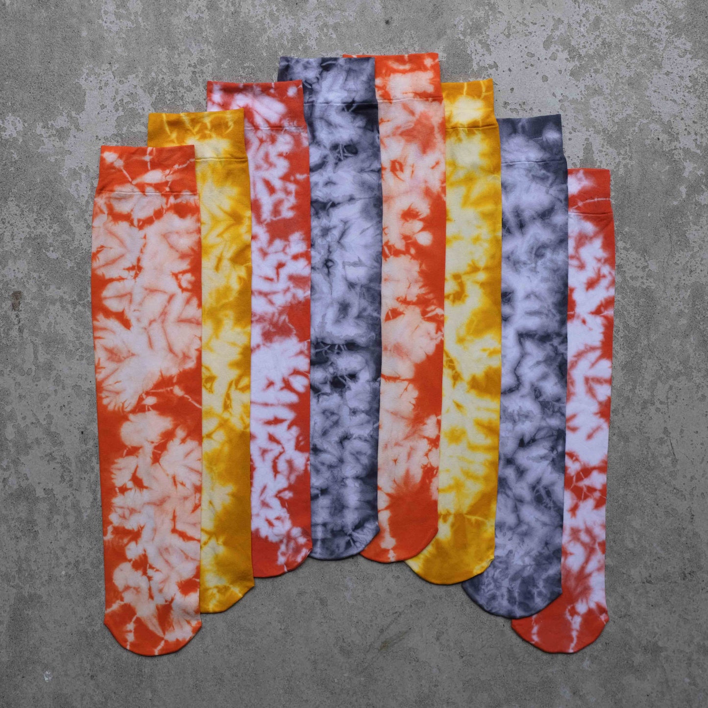 Natural Tie Dye Nylon Long Socks