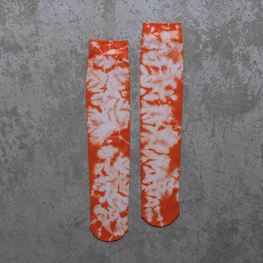 Natural Tie Dye Nylon Long Socks