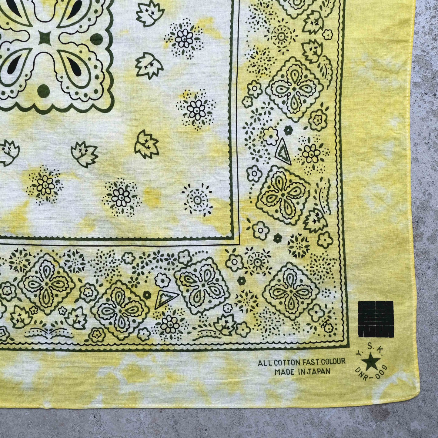 Natural Tie Dye Japan Cotton Bandana
