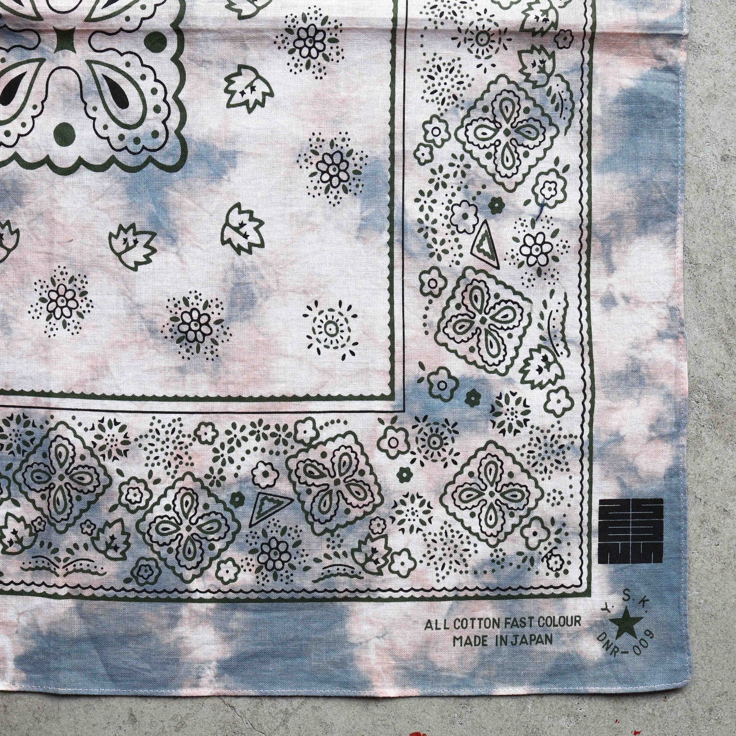 Natural Tie Dye Japan Cotton Bandana