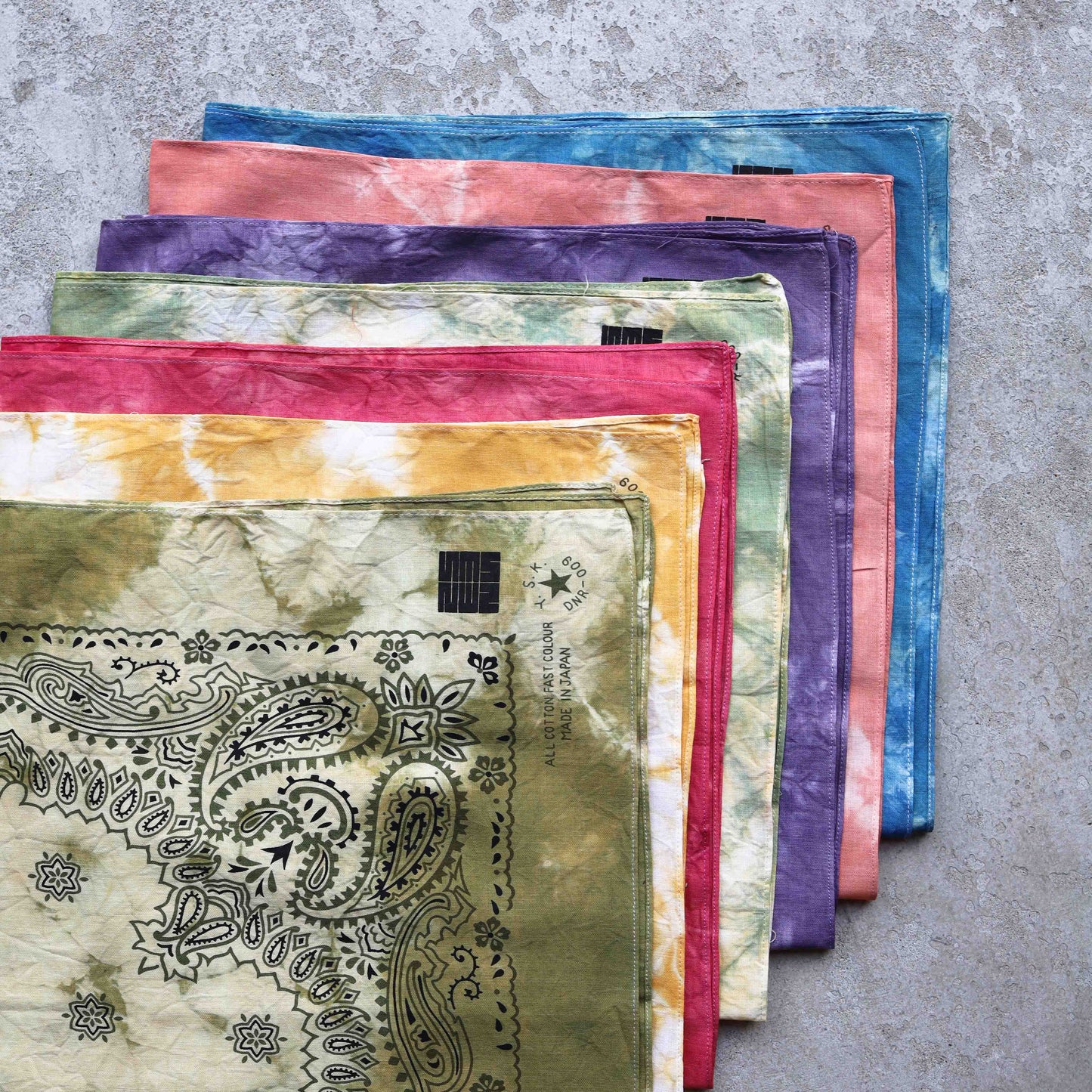 Natural Tie Dye Japan Cotton Big Bandana