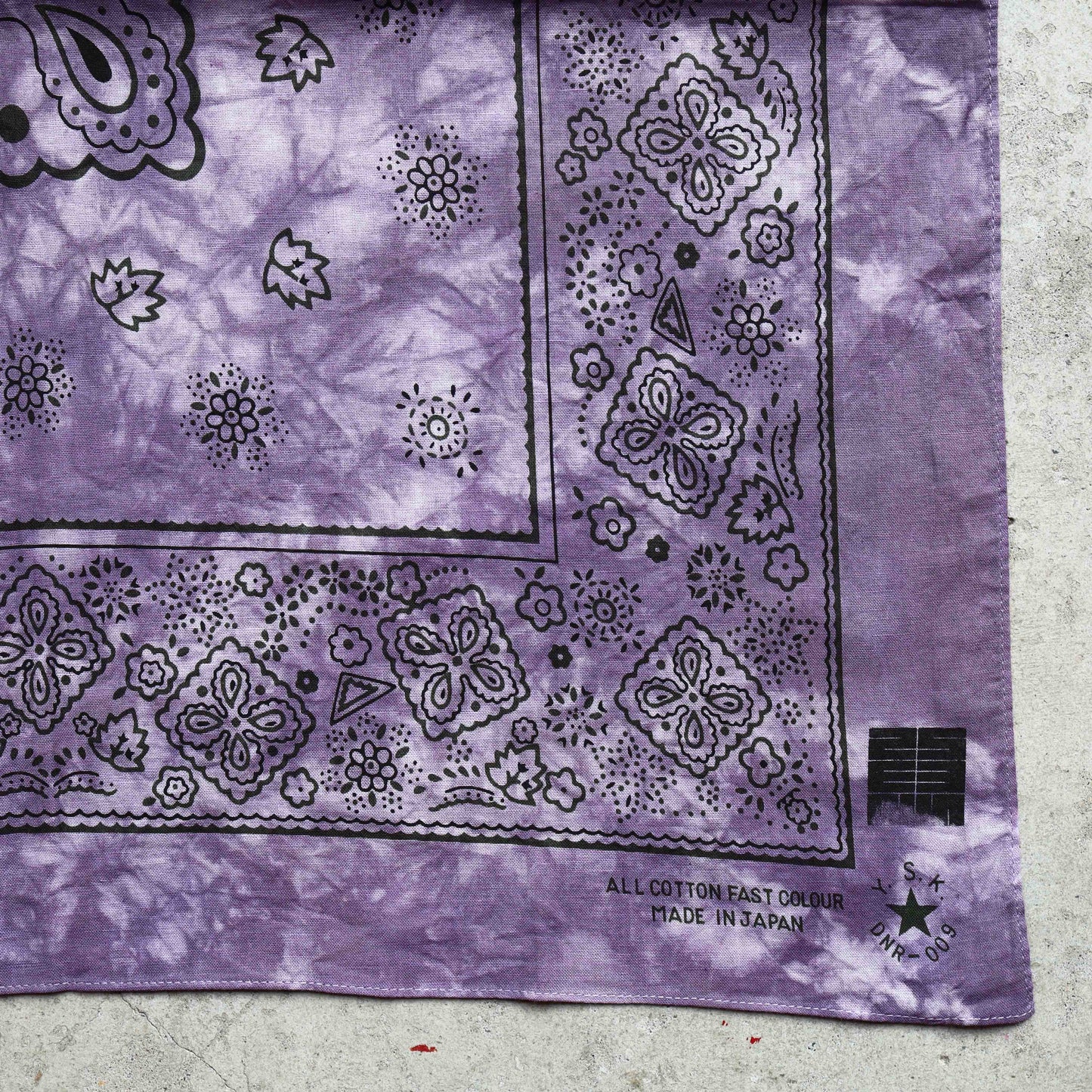 Natural Tie Dye Japan Cotton Bandana