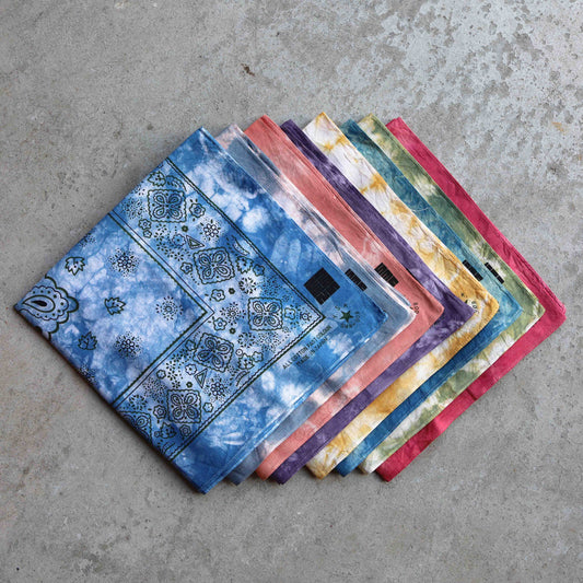 Natural Tie Dye Japan Cotton Bandana