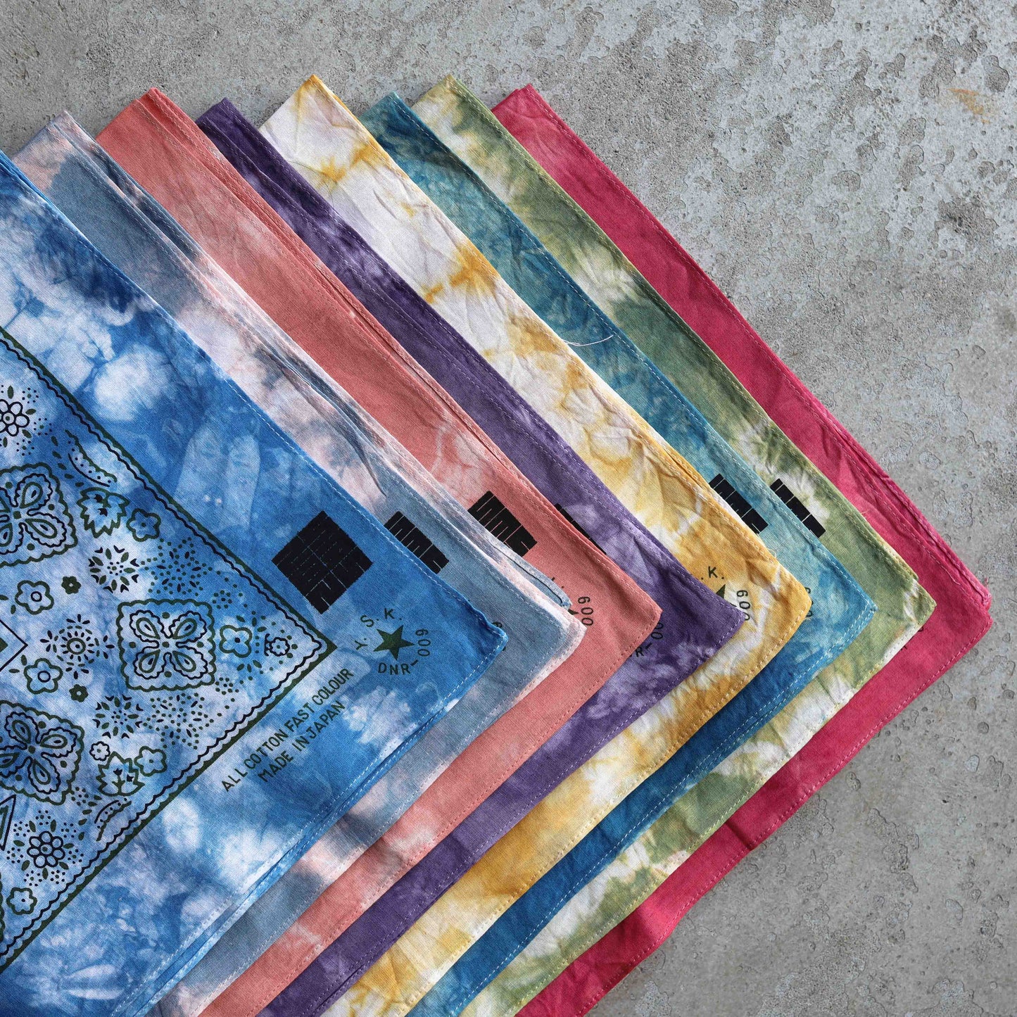 Natural Tie Dye Japan Cotton Bandana