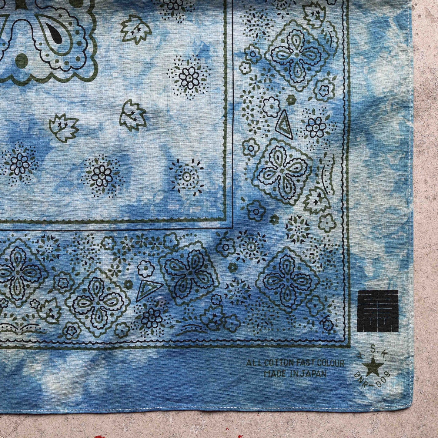 Natural Tie Dye Japan Cotton Bandana