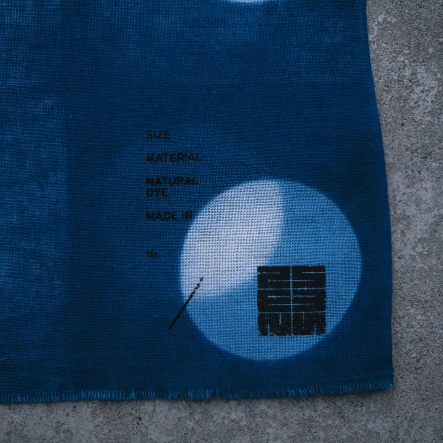 Japanese Indigo Dye Itajime Shibori Tenugui Fabric