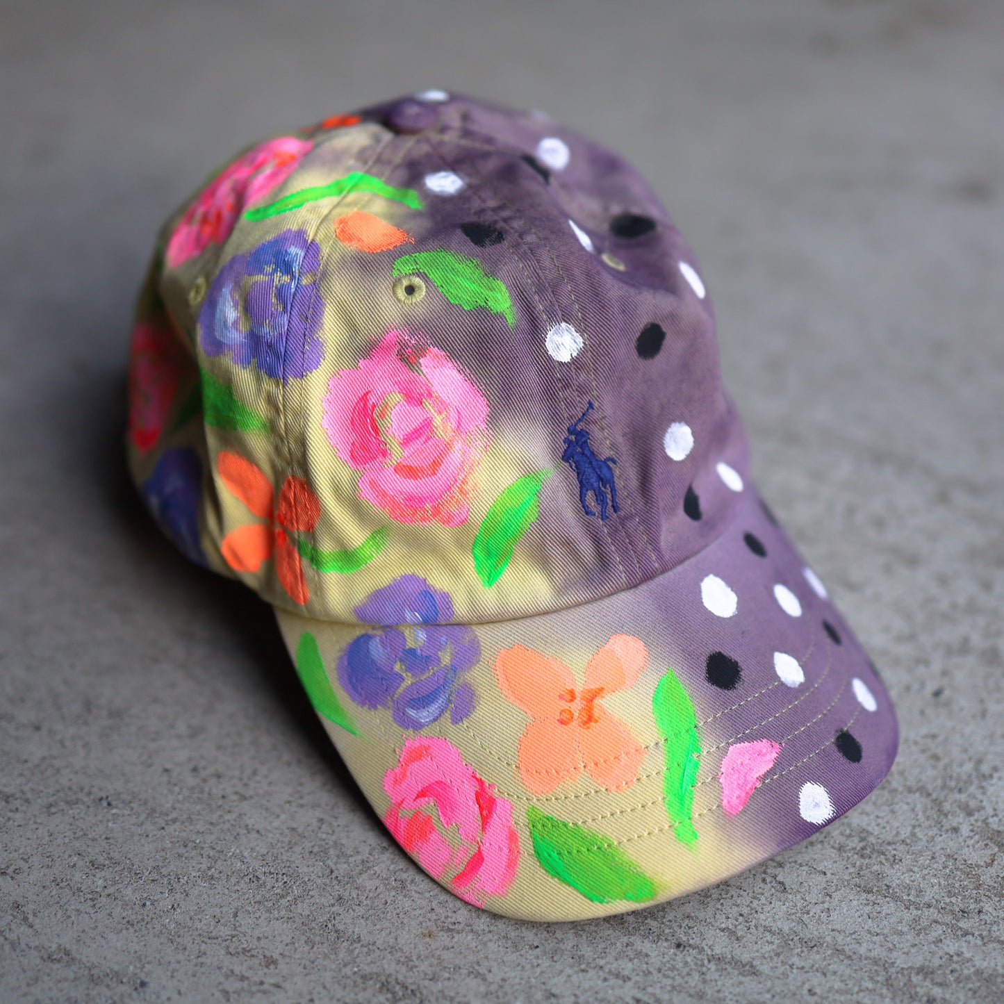 Natural Redyed Floral Ralph Lauren Cap