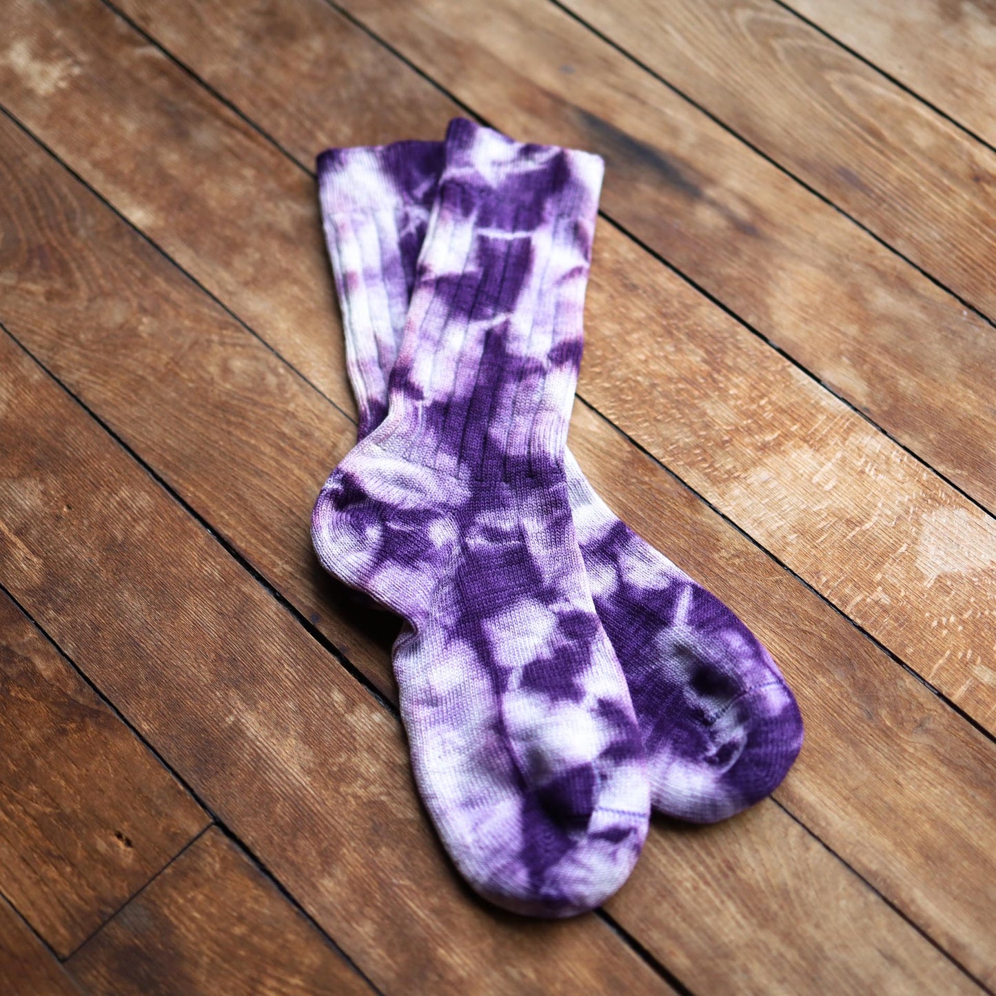 Tie Dyed Organic Cotton/Silk Comfort Socks