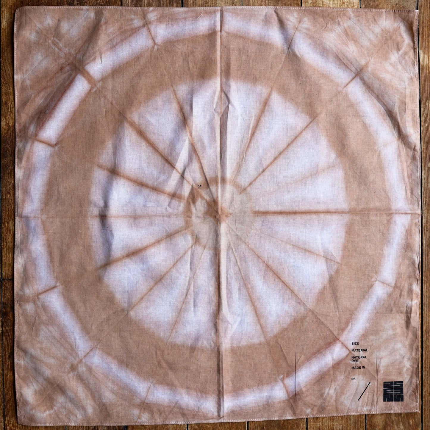 Natural Tie Dyed Cotton Bandana