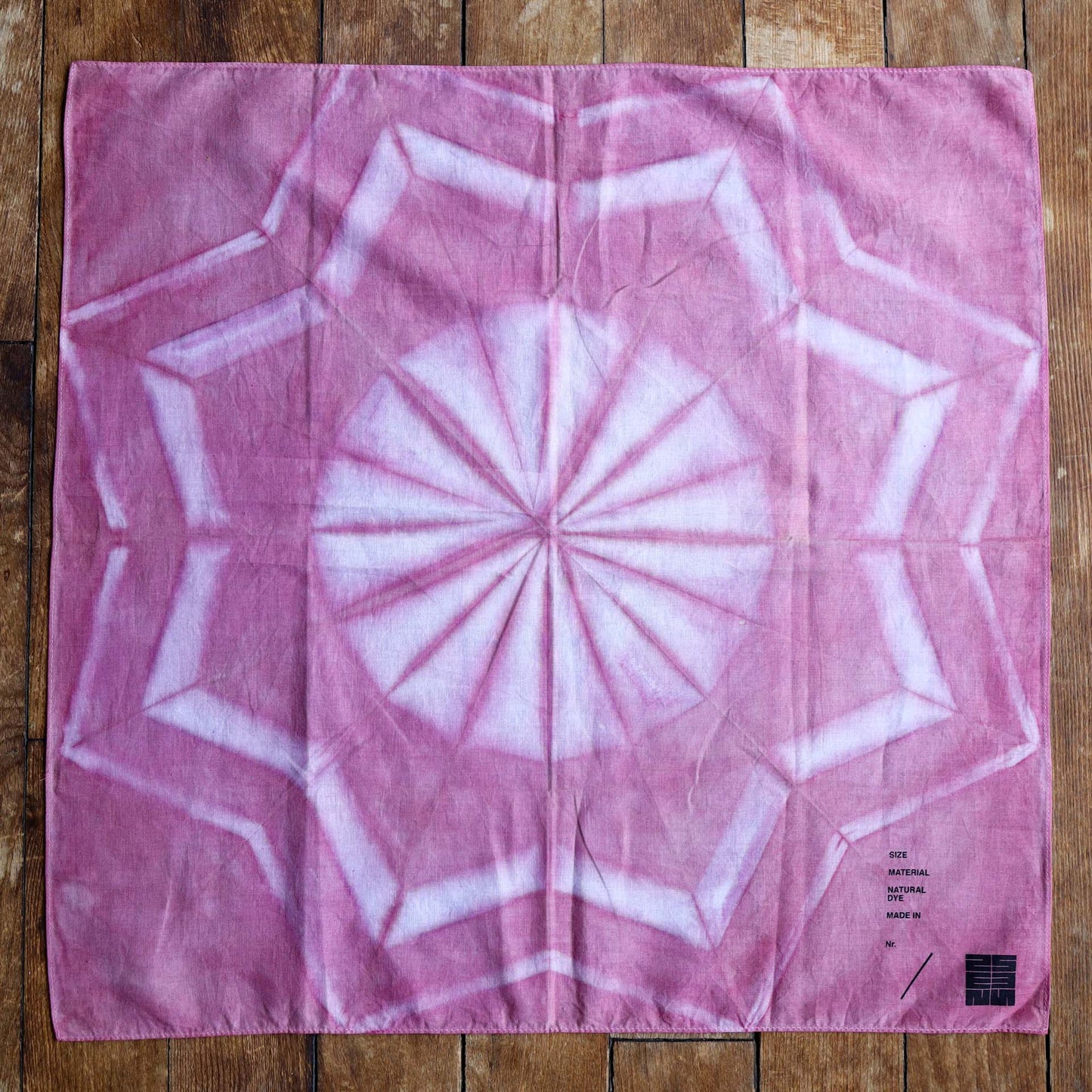 Natural Tie Dyed Cotton Bandana